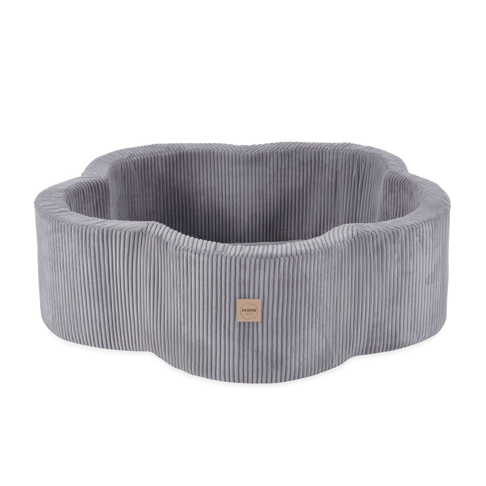 PLUSH NEST - Misioo - Piscine à balles avec tapis, 95x30, gris, velours côtelé premium, Floral Fun Zone (+ 200 boules perle, argent, bleu clair)  Misioo PLUSH NEST - Misioo - Piscine à balles avec tapis, 95x30, gris, velours côtelé premium, Floral Fun Zone (+ 200 boules perle, argent, bleu clair) myplayground