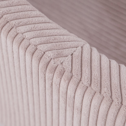 PLUSH NEST - Misioo - Piscine à balles, 90x30 cm, ronde, rose clair, velours côtelé épais