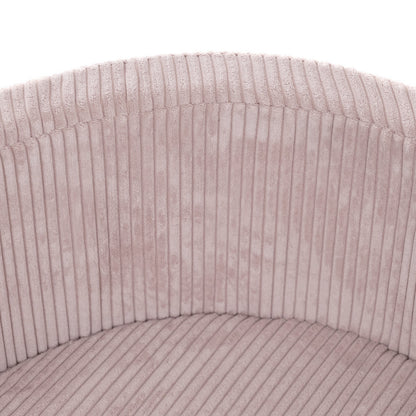 PLUSH NEST - Misioo - Piscine à balles, 90x30 cm, ronde, rose clair, velours côtelé épais