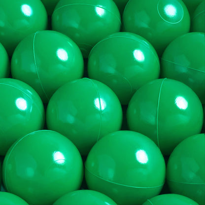PLUSH NEST - Misioo - Piscine à balles, gris clair, ronde, coton, 90x30, 200 boules : bleu, jaune, rouge, vert