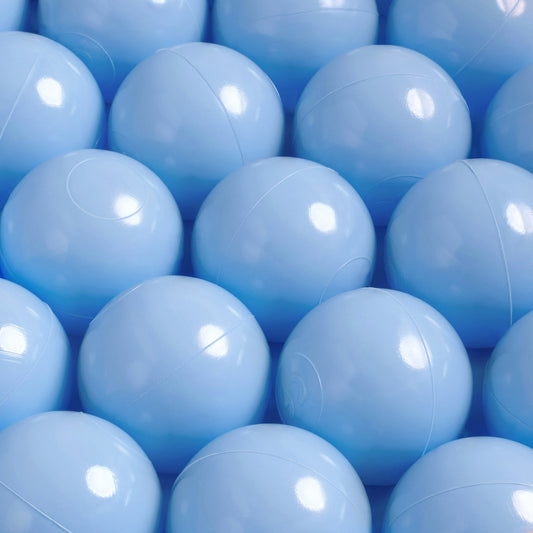 PLUSH NEST - Misioo - Boule de piscine à balles, 6 cm, bleu clair