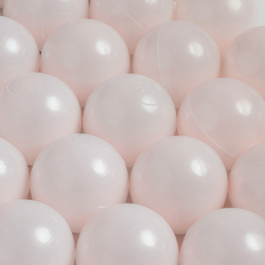 PLUSH NEST - Misioo - Boule de piscine à balles, 6 cm, perle rose clair