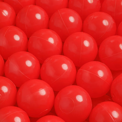 PLUSH NEST - Misioo - Piscine à balles, gris clair, ronde, coton, 90x30, 200 boules : rouge, noir, transparentes