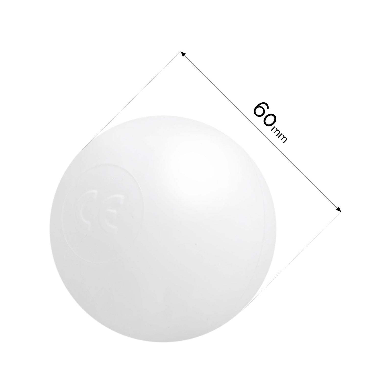 6 cm (également disponibles en 7 cm) pour la piscine à balle pour bébé.