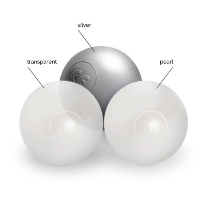 PLUSH NEST - Misioo - Boules de piscine à balles, 6 cm, lot de 200 pcs : perle, transparentes, argent