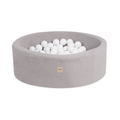 PLUSH NEST - Misioo - Piscine à balles, ronde, 90x30 cm, agneau gris