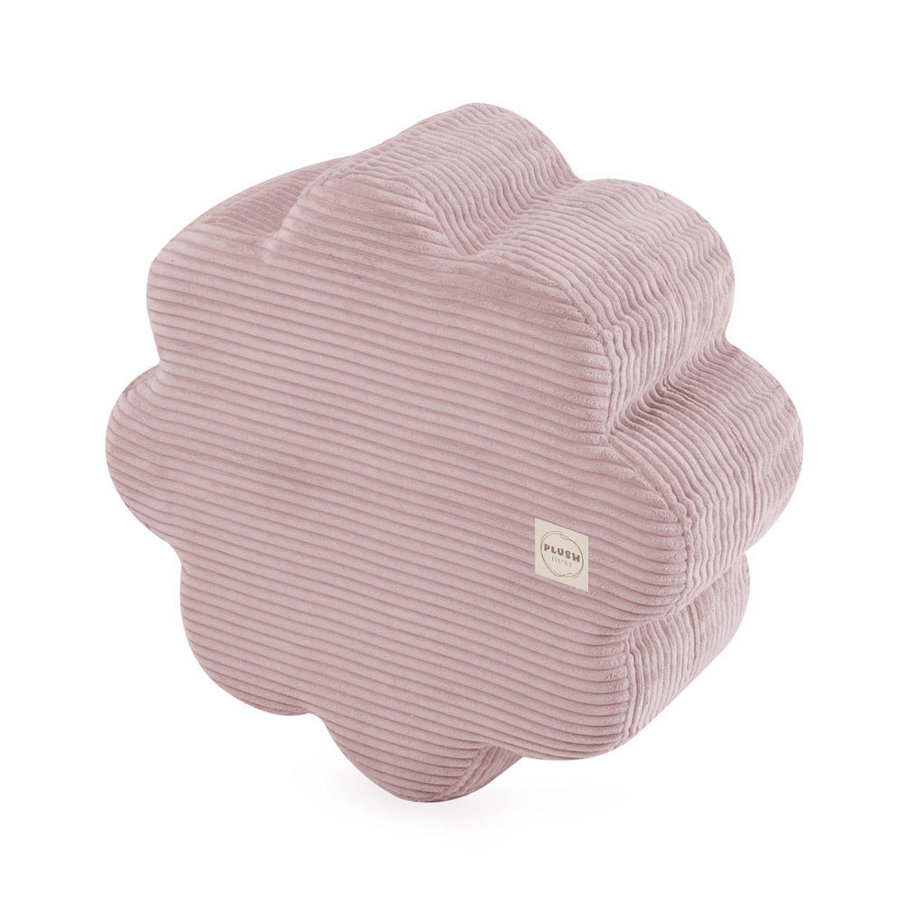 Pouf fleur 54x25 cm - Velours côtelé rose clair premium - PLUSH NEST  Misioo Pouf fleur 54x25 cm - Velours côtelé rose clair premium - PLUSH NEST myplayground