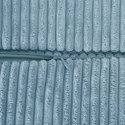 Matelas Foldie large avec appui-tête - Velours côtelé bleu premium - PLUSH NEST