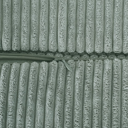 Matelas Foldie large avec appui-tête - Velours côtelé vert premium - PLUSH NEST