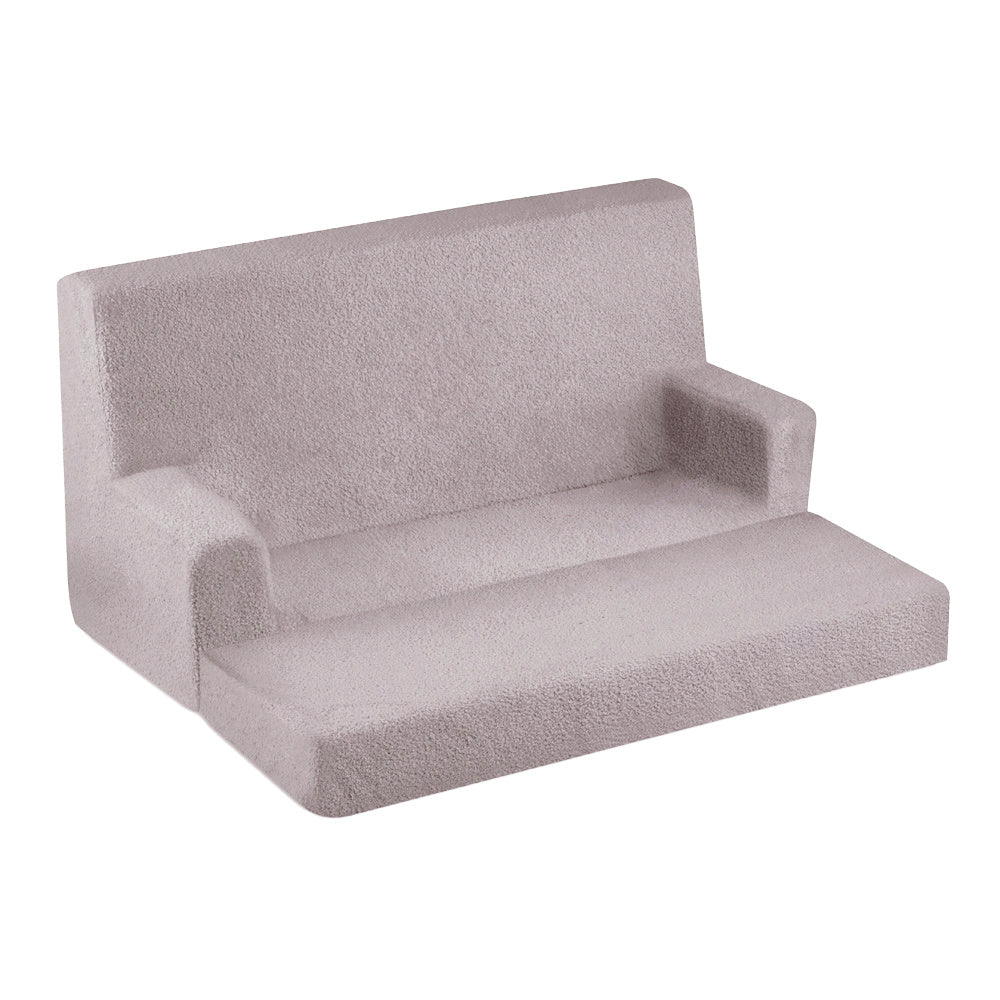 Canapé Foldie avec accoudoirs - Agneau gris - PLUSH NEST  Misioo Canapé Foldie avec accoudoirs - Agneau gris - PLUSH NEST myplayground
