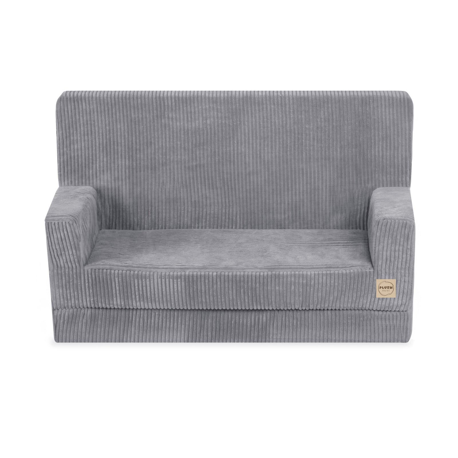 Canapé Foldie avec accoudoirs - Velours côtelé gris premium - PLUSH NEST  Misioo Canapé Foldie avec accoudoirs - Velours côtelé gris premium - PLUSH NEST myplayground