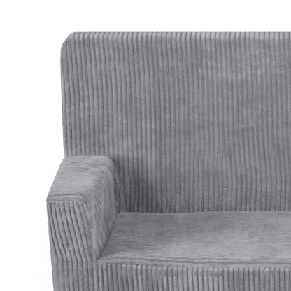 Canapé Foldie avec accoudoirs - Velours côtelé gris premium - PLUSH NEST