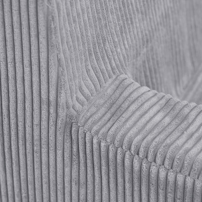 Canapé Foldie avec accoudoirs - Velours côtelé gris premium - PLUSH NEST