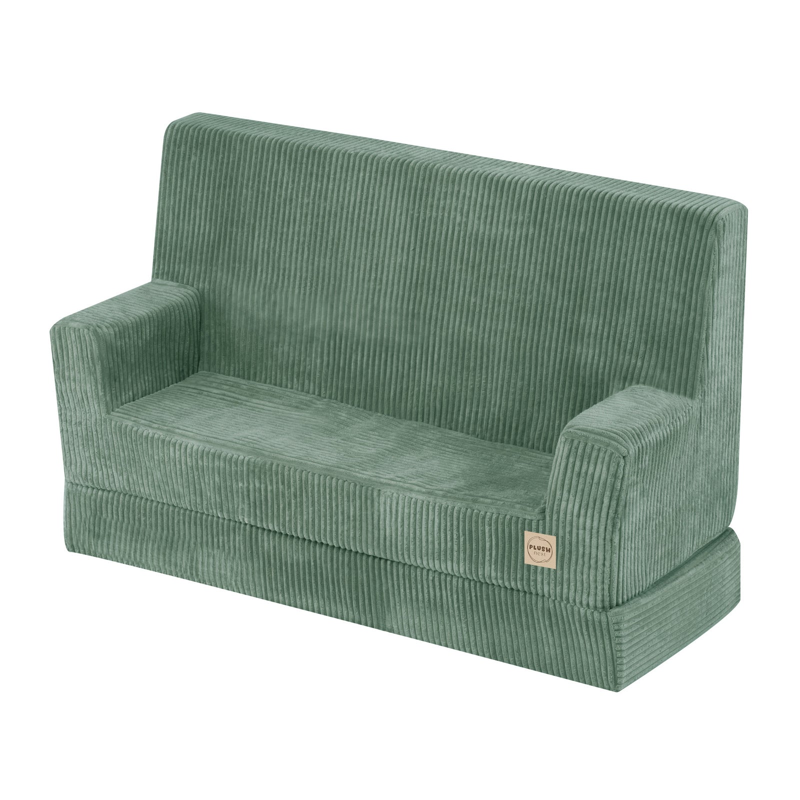 Canapé Foldie avec accoudoirs - Velours côtelé vert premium - PLUSH NEST  Misioo Canapé Foldie avec accoudoirs - Velours côtelé vert premium - PLUSH NEST myplayground
