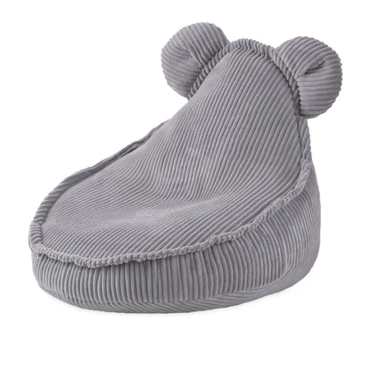 PLUSH NEST - Misioo - Fauteuil Huggy Bear, 68x45, gris, velours côtelé