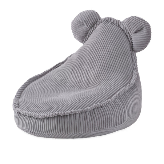 PLUSH NEST - Misioo - Fauteuil Huggy Bear, 68x45, gris, velours côtelé