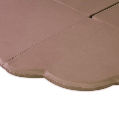 Tapis 120x120x5 cm - Fleur velours or (beige) - PLUSH NEST