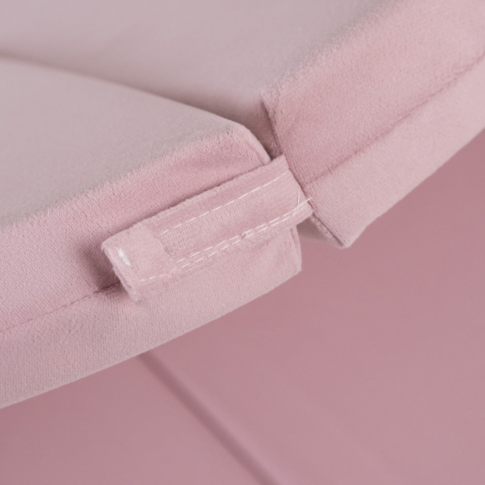 Tapis 160x160x5 cm - Fleur velours rose - PLUSH NEST  Misioo Tapis 160x160x5 cm - Fleur velours rose - PLUSH NEST myplayground