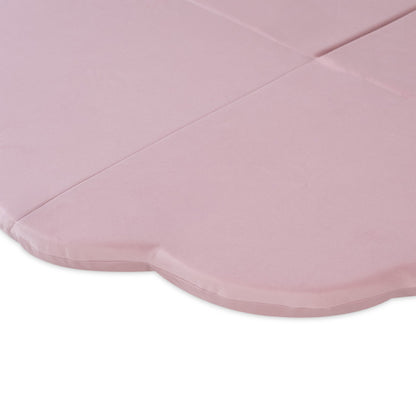 Tapis 160x160x5 cm - Fleur velours rose - PLUSH NEST