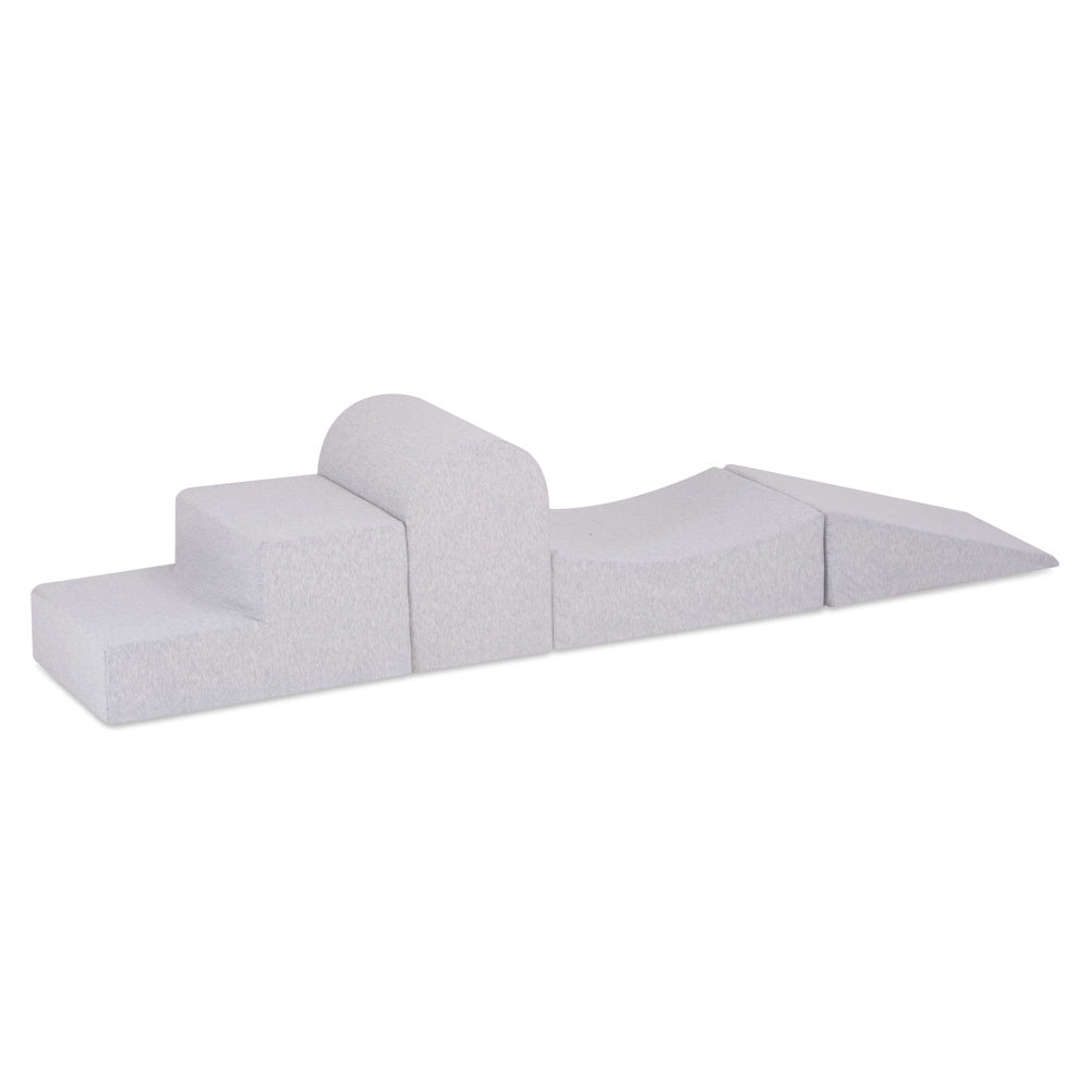Terrain de jeu 4 éléments - Gris clair smart - PLUSH NEST  Misioo Terrain de jeu 4 éléments - Gris clair smart - PLUSH NEST myplayground