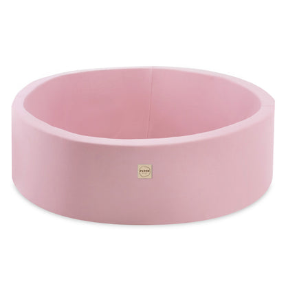 PLUSH NEST - Misioo - Piscine à balles + marche, 90x30, rose, Smart (+ 200 boules perle, argent, perle rose clair)