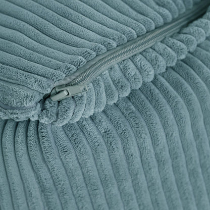 PLUSH NEST - Misioo - Fauteuil carré Puffy, 77x67x50, bleu, velours côtelé premium