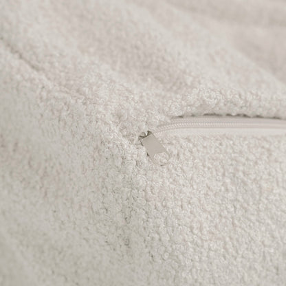 PLUSH NEST - Misioo - Fauteuil carré Puffy, 77x67x50, crème, agneau