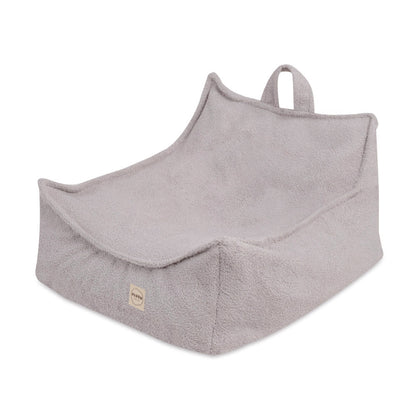 PLUSH NEST - Misioo - Fauteuil carré Puffy, 77x67x50, gris, agneau
