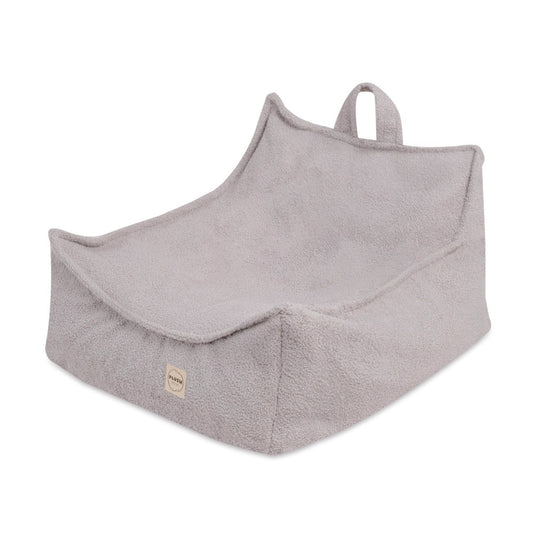 PLUSH NEST - Misioo - Fauteuil carré Puffy, 77x67x50, gris, agneau