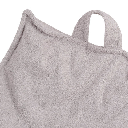 PLUSH NEST - Misioo - Fauteuil carré Puffy, 77x67x50, gris, agneau