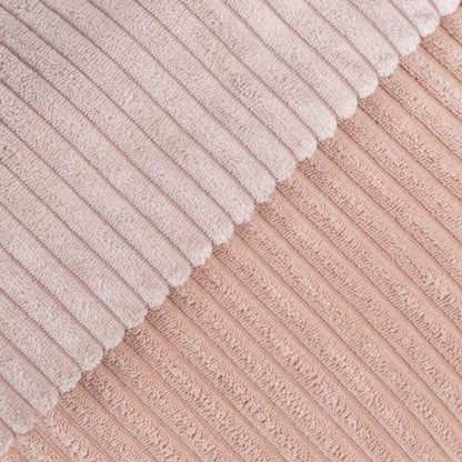 PLUSH NEST - Misioo - Fauteuil carré Puffy, 77x67x50, rose clair, velours côtelé