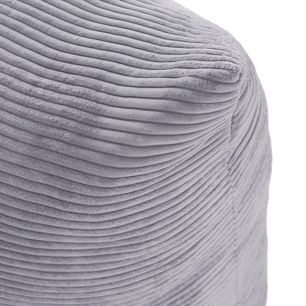 Pouf sac 120x80 cm - Velours côtelé gris premium - PLUSH NEST  Misioo Pouf sac 120x80 cm - Velours côtelé gris premium - PLUSH NEST myplayground