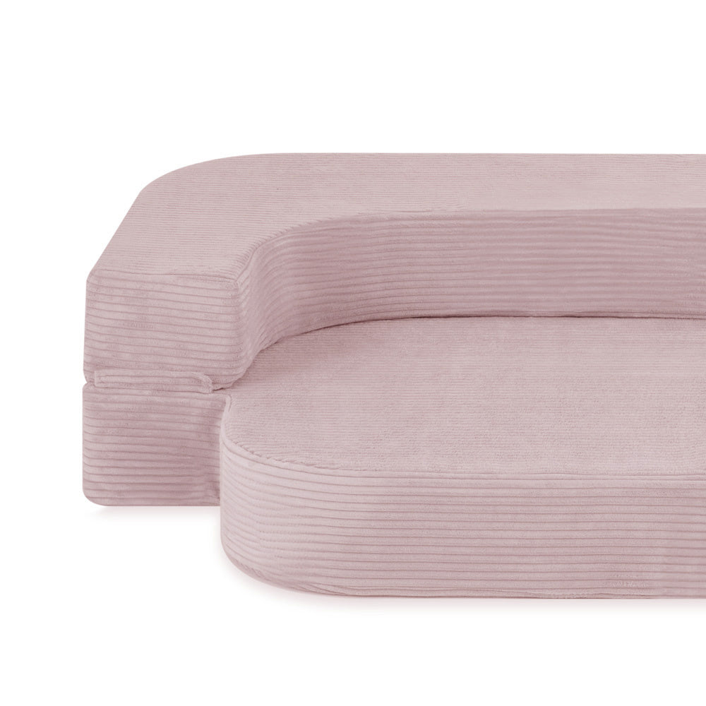 Canapé-lit Foldie - Velours côtelé rose clair premium - PLUSH NEST  Misioo Canapé-lit Foldie - Velours côtelé rose clair premium - PLUSH NEST myplayground