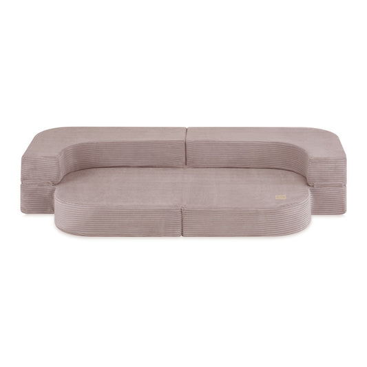 Canapé-lit Foldie - Velours côtelé beige premium - PLUSH NEST