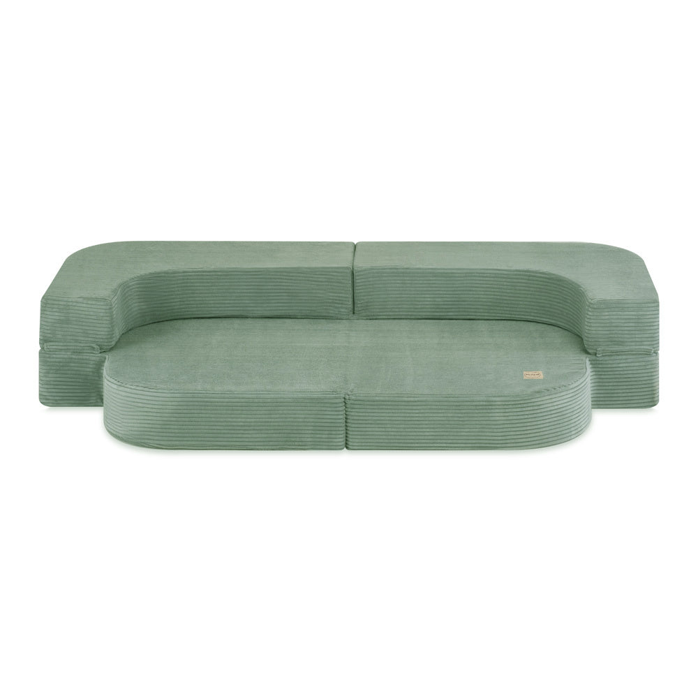 Canapé-lit Foldie - Velours côtelé vert premium - PLUSH NEST  Misioo Canapé-lit Foldie - Velours côtelé vert premium - PLUSH NEST myplayground