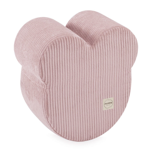 Pouf ourson 46x25 cm - Velours côtelé rose clair premium - PLUSH NEST