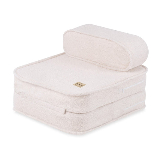 PLUSH NEST - Misioo - Chaise longue enfant, 150x60x25 cm, agneau crème