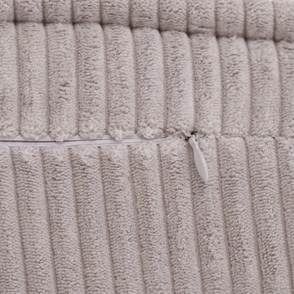 PLUSH NEST - Misioo - Chaise longue enfant, 150x60x25 cm, velours côtelé beige premium