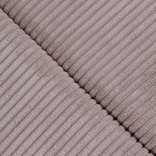 Tapis fleur 115x115x5 cm - Velours côtelé beige moelleux - PLUSH NEST