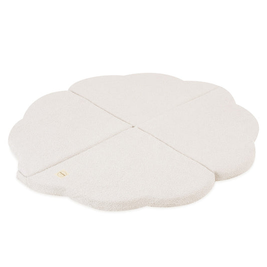 Tapis fleur 115x115x5 cm - Agneau crème moelleux - PLUSH NEST