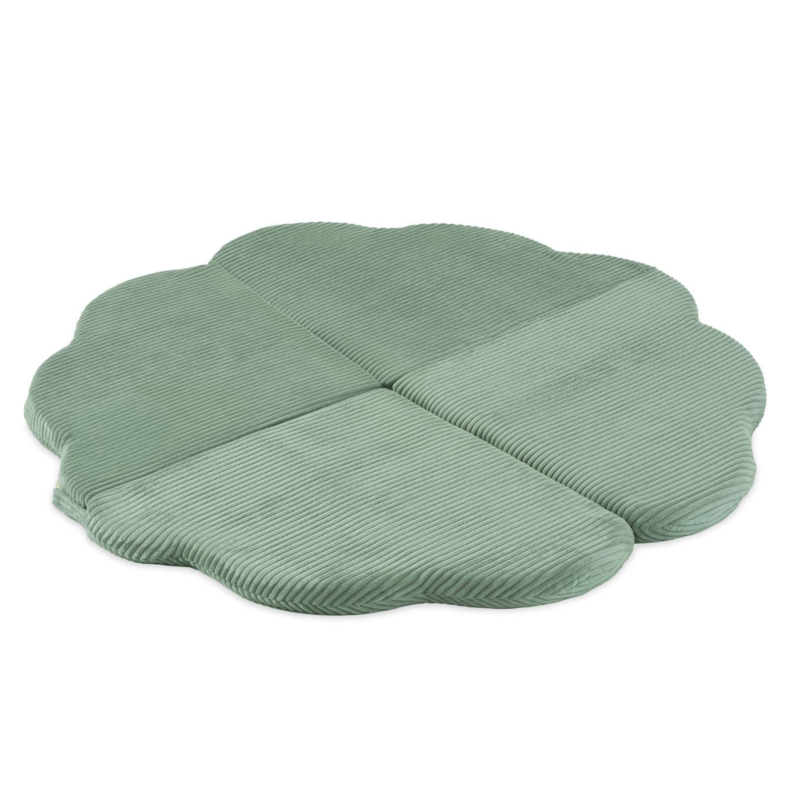 Tapis fleur 115x115x5 cm - Velours côtelé vert moelleux - PLUSH NEST  Misioo Tapis fleur 115x115x5 cm - Velours côtelé vert moelleux - PLUSH NEST myplayground
