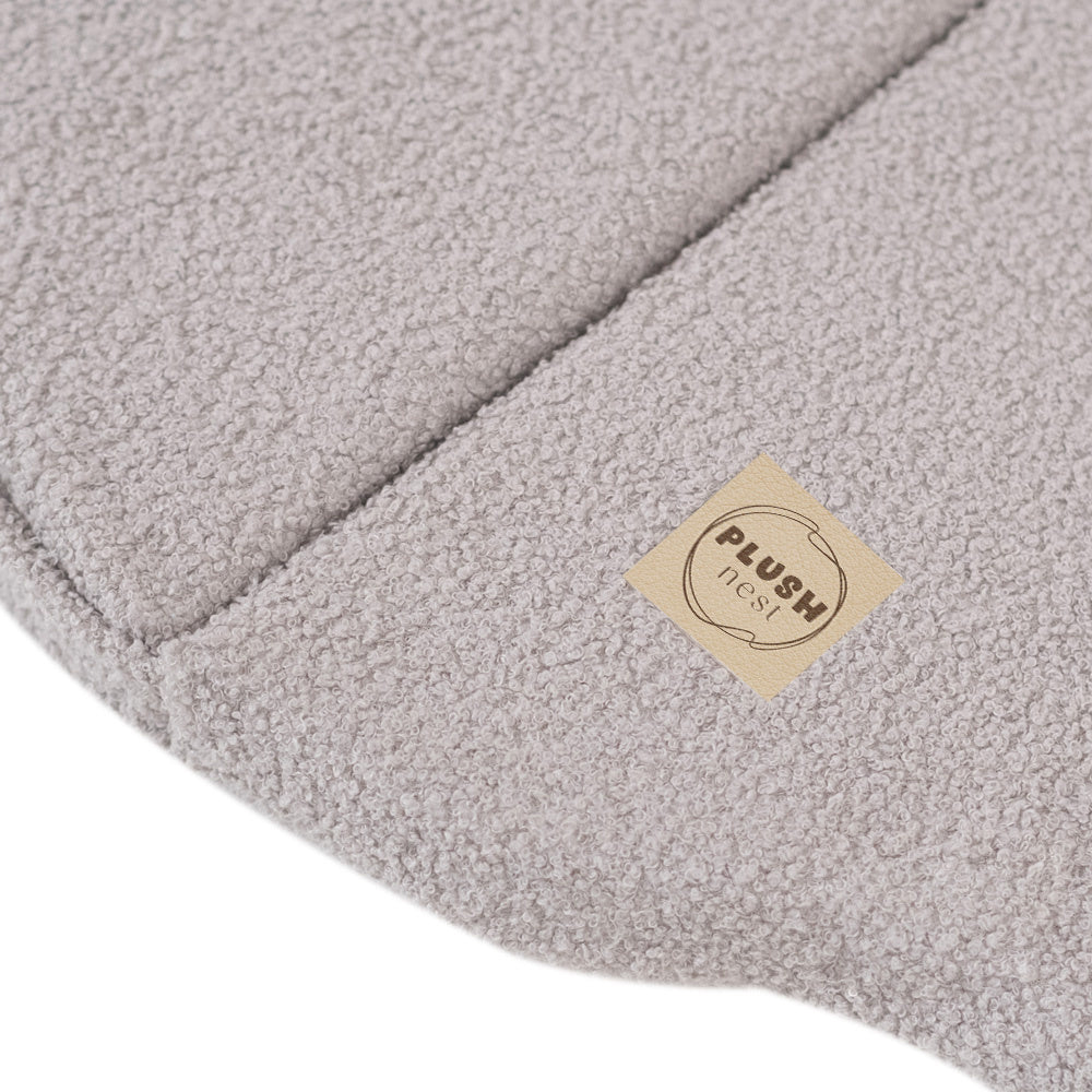 Tapis fleur  - 15x115x5 cm, agneau gris moelleux, tapis de jeu - Plush Nest  Misioo  myplayground