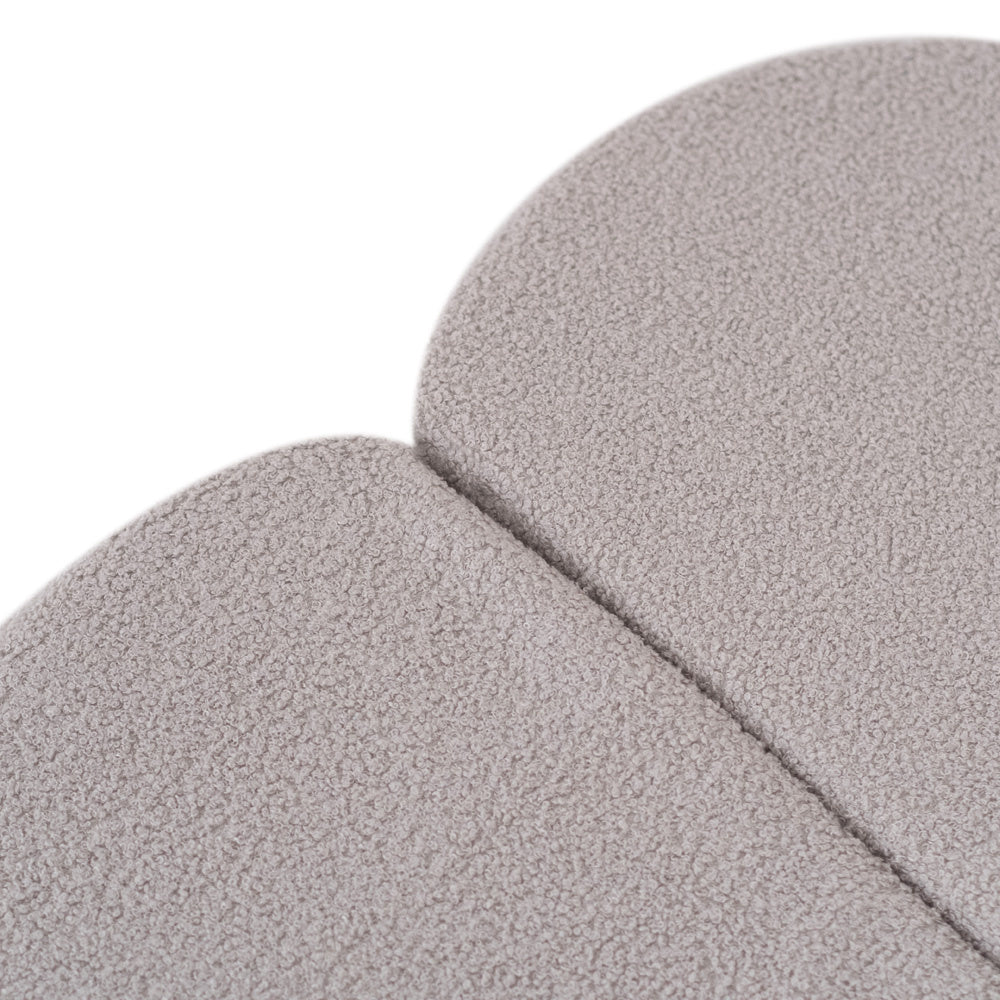 Tapis fleur  - 15x115x5 cm, agneau gris moelleux, tapis de jeu - Plush Nest  Misioo  myplayground
