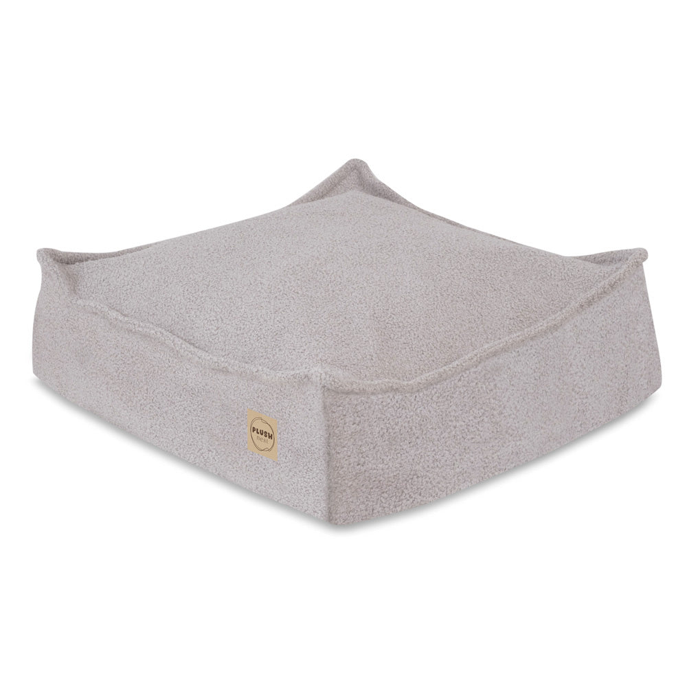 Pouf 60x60 cm - Coussin de sol agneau gris - PLUSH NEST  Misioo Pouf 60x60 cm - Coussin de sol agneau gris - PLUSH NEST myplayground