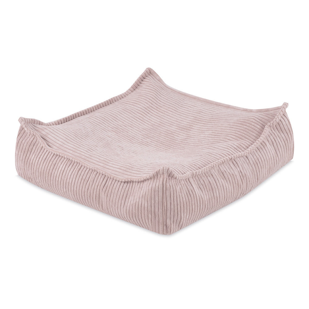 Pouf 60x60 cm - Coussin de sol velours côtelé rose clair premium - PLUSH NEST  Misioo  myplayground