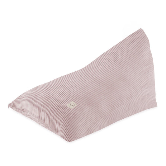 Pouf sac 120x80 cm - Velours côtelé rose clair premium - PLUSH NEST