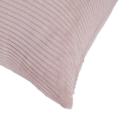 Pouf sac 120x80 cm - Velours côtelé rose clair premium - PLUSH NEST