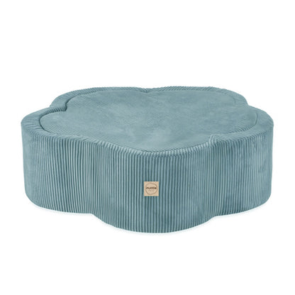 PLUSH NEST - Misioo -  Piscine à balles, 95x30, bleu, velours côtelé premium, Floral Fun Zone