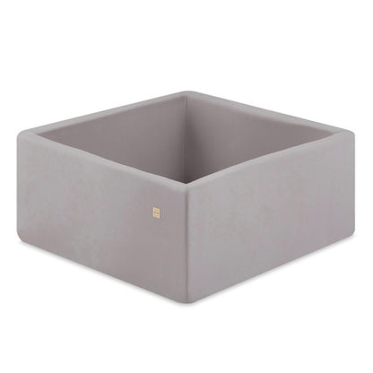 PLUSH NEST - Misioo - Piscine à balles, 130x130x50 cm, Carrée, Gris Clair, Active