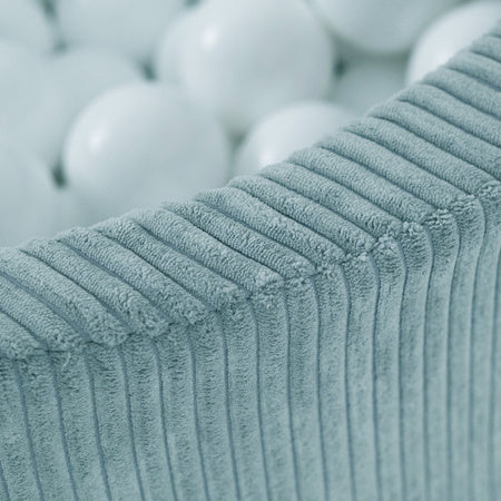 PLUSH NEST - Misioo - Piscine à balles, 90x30 cm, Ronde, Bleue, Velours Côtelé Premium Piscine à balles Misioo  myplayground